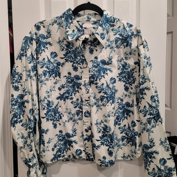 NWT Gap Loveshackfancy Button Front Shirt - M - Picture 2 of 9
